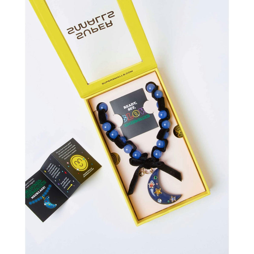 Blue Moon Glow In The Dark Necklace