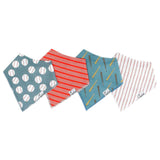 4 Pack Baby Bandana Bibs - Slugger