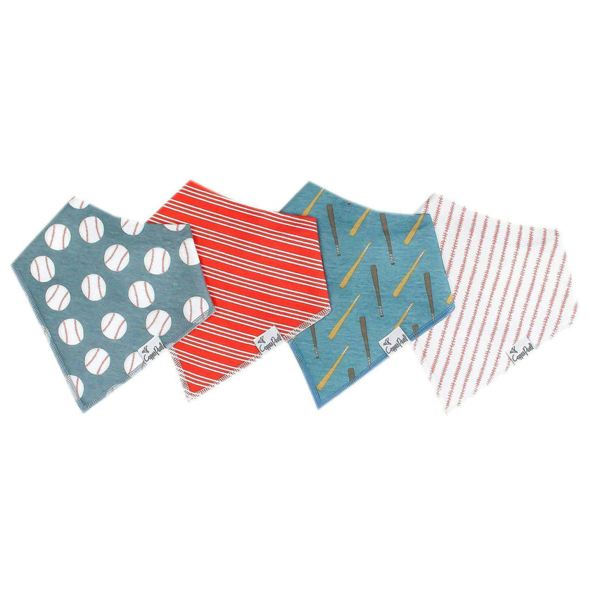 4 Pack Baby Bandana Bibs - Slugger