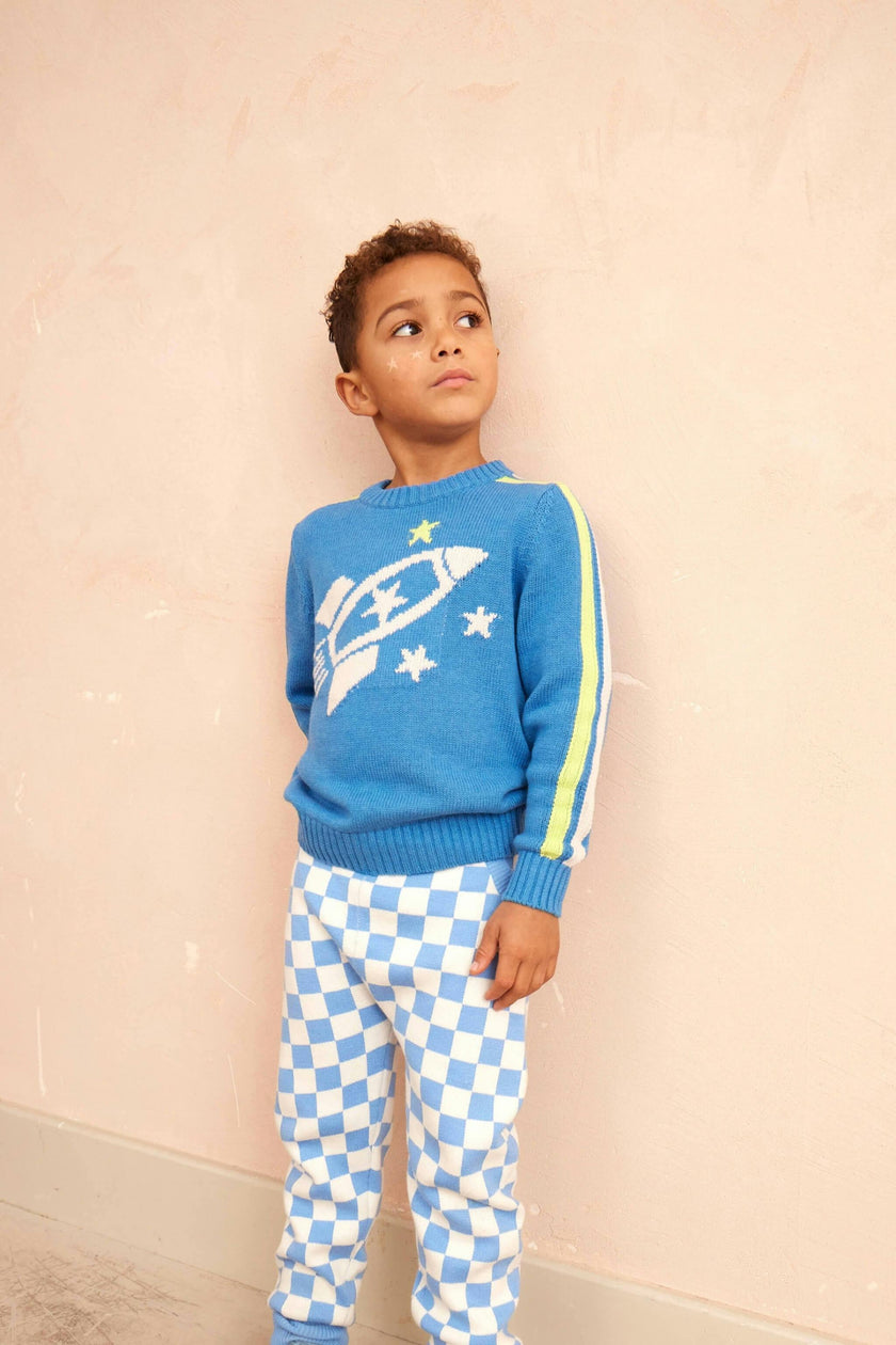 Striped Rocket Jumper | Hussar Blue