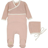 Classic Wrap Footie & Hat Set Blue Dawn