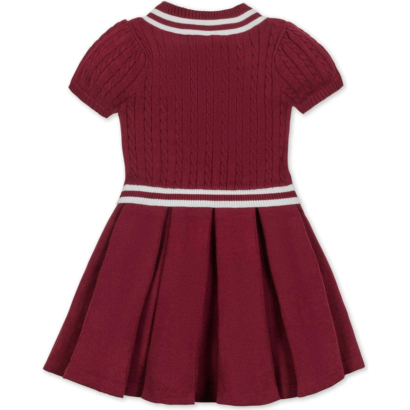 Organic Short Sleeve Cricket Sweater Dress, Red
