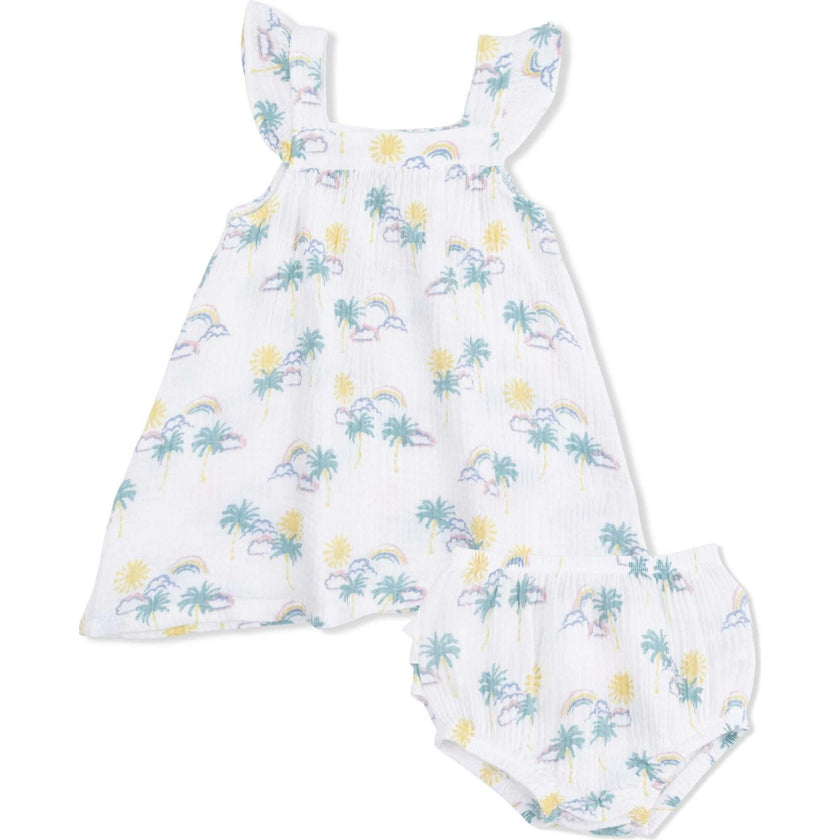 Palm Trees and Rainbows - Sundress and Bloomer