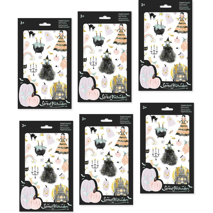 Enchanting Raven Halloween Witch Temporary Tattoo Bundle