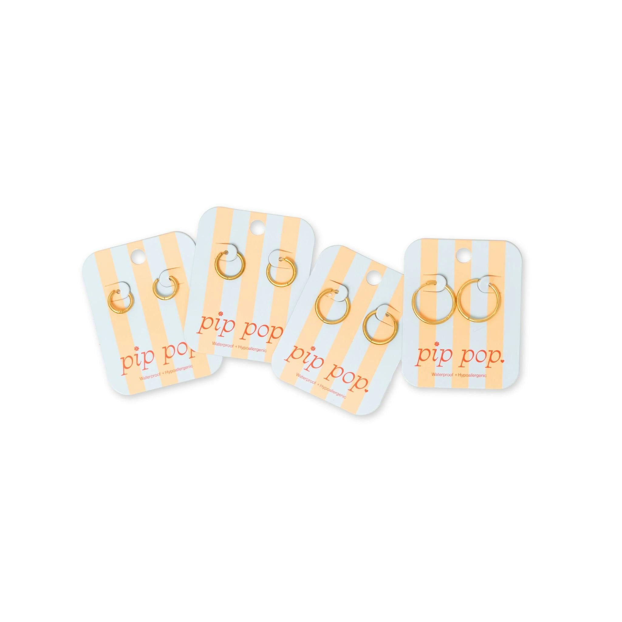 Endless Hoop Thin Set of 4 Gold