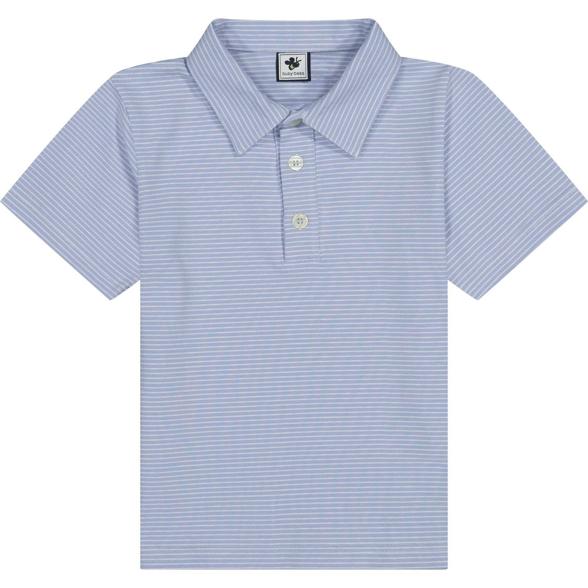 Boys Short Sleeve Polo Cornflower, Blue