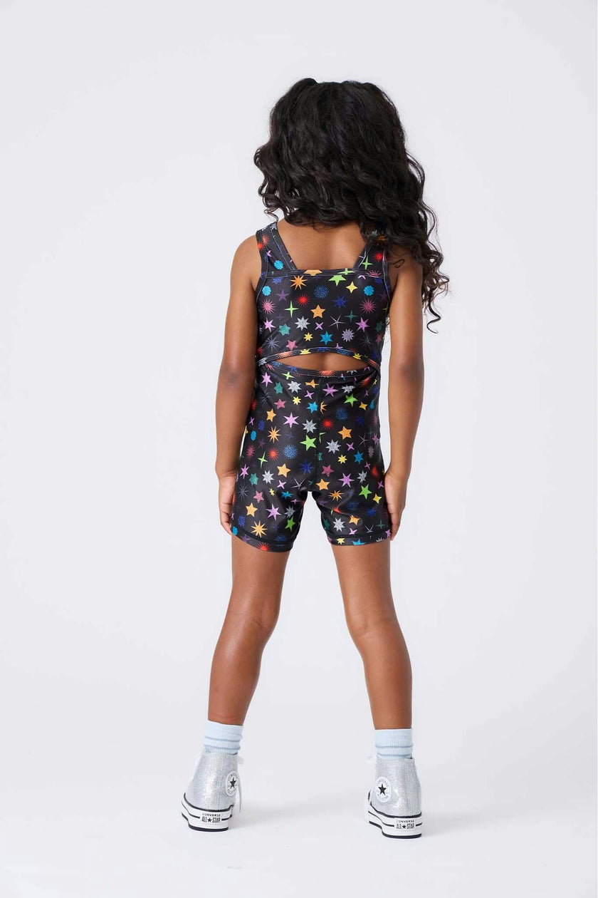 Girls Leotard in Glitter Starburst