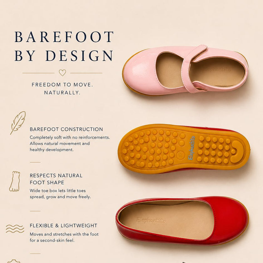 Bare Ballet Flat | Red Leather