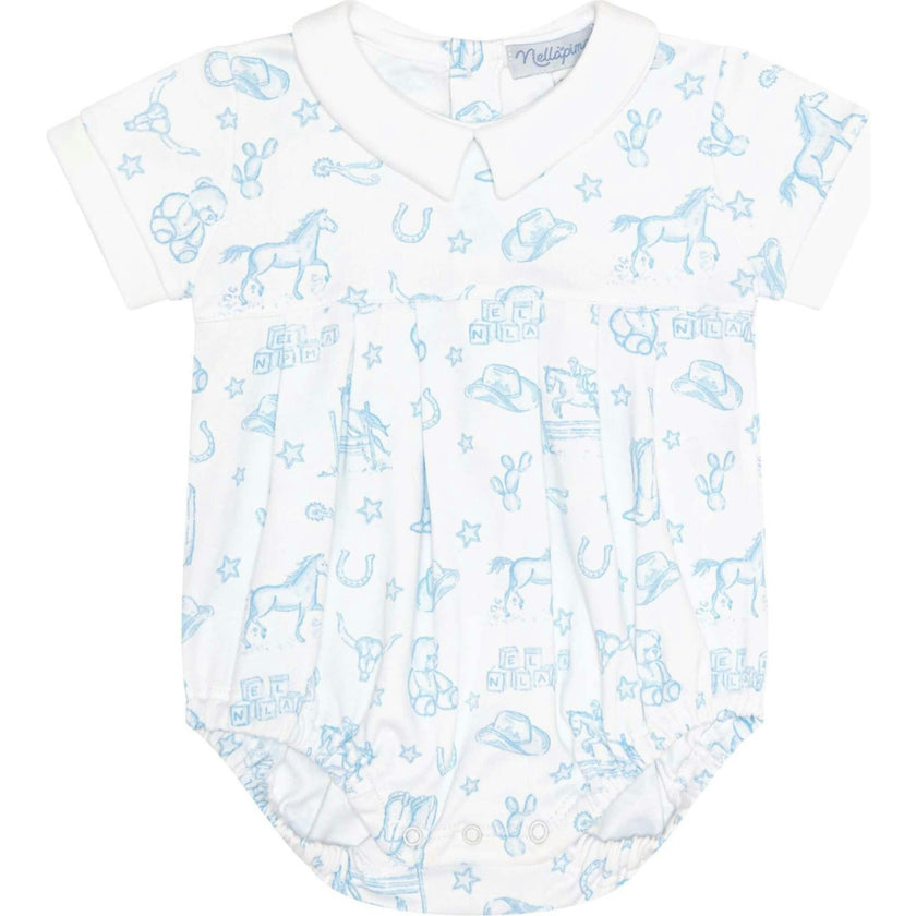 Blue Lone Star Toile Bubble