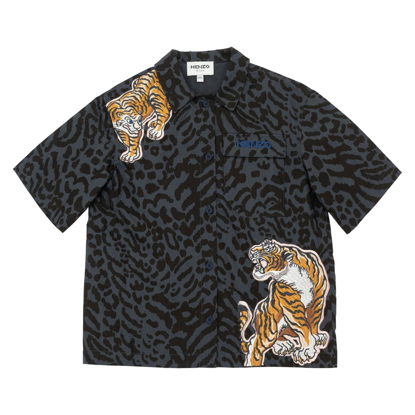 Charcoal Tiger Print T-Shirt