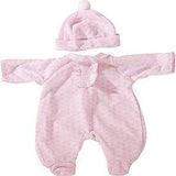 2-pc Pink Print Knit Sleep 'n Play Outfit for 12"-13" Baby Dolls