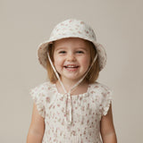 Organic Bucket Sun Hat - Blush Floral