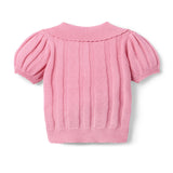 Textured Sweater Polo, pink