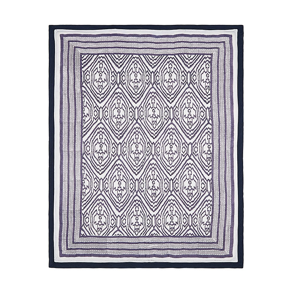 Block-Printed Cotton Crib Quilt