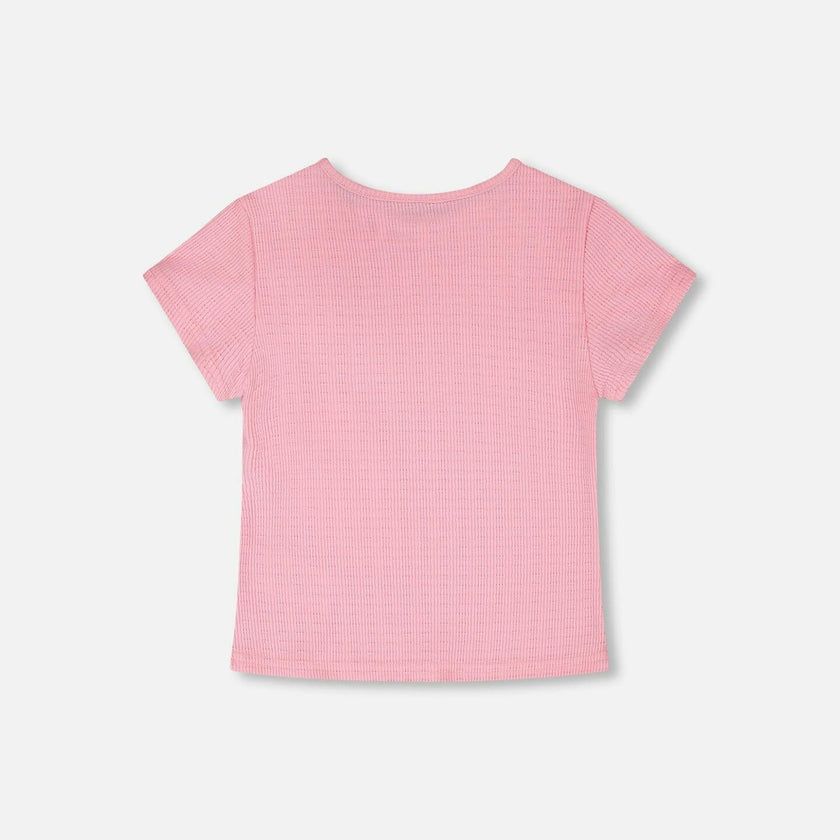 Crinkle Jersey T-Shirt Pink