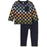 Long Sleeve Top and Pants Set, Multi