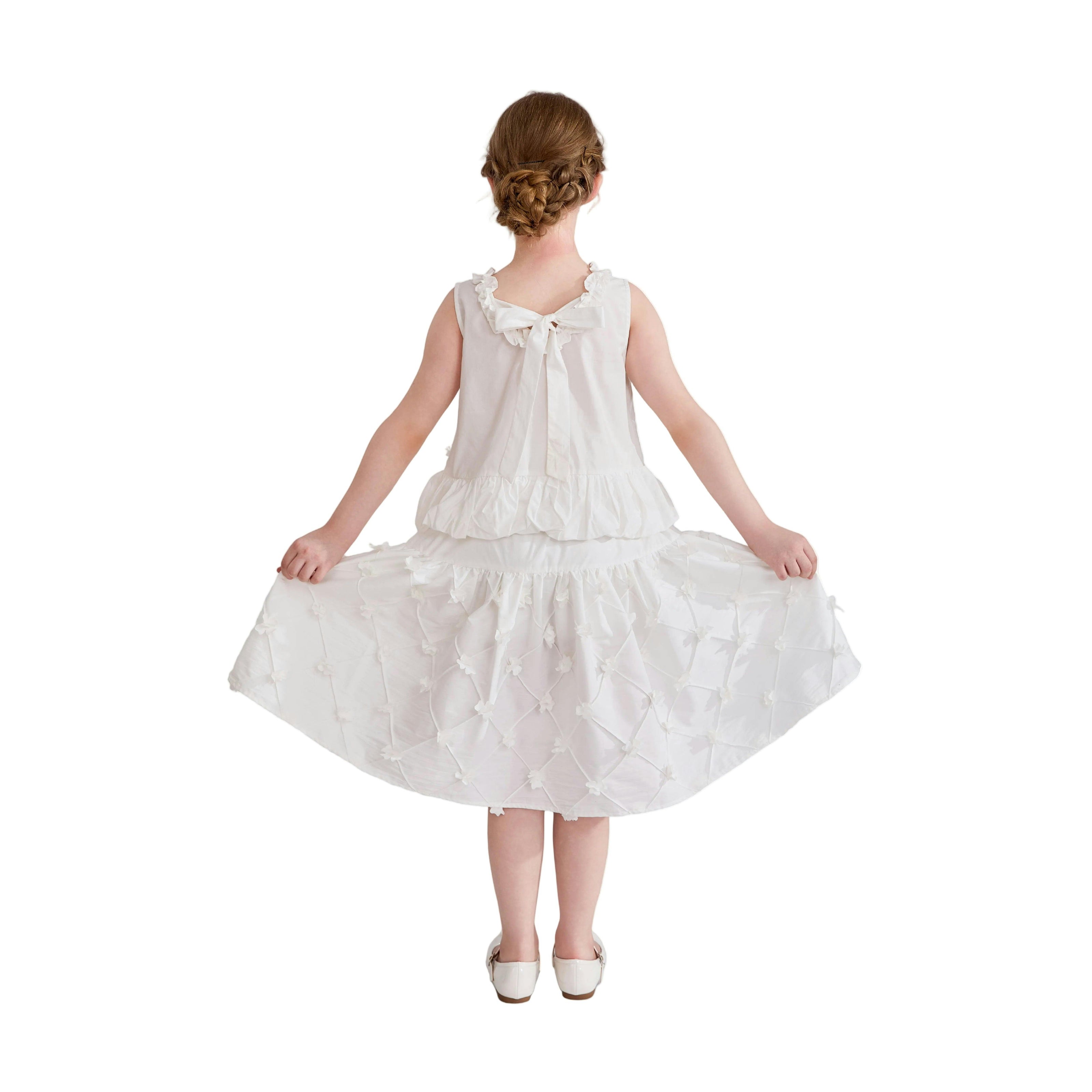 White Lucienne Quilted Skirt Set