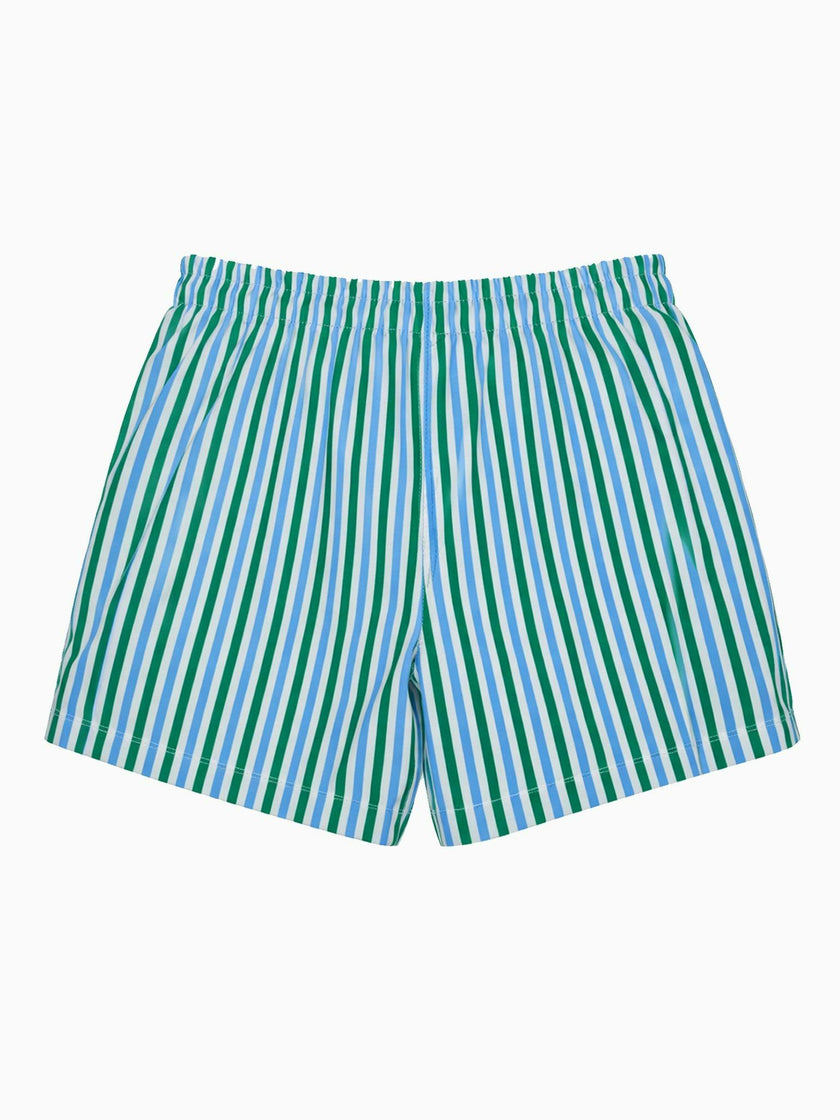 Green Stripe Bravo Boy Swim Short