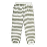 Organic Tee & Pant Slouch Set - Olive Stripes