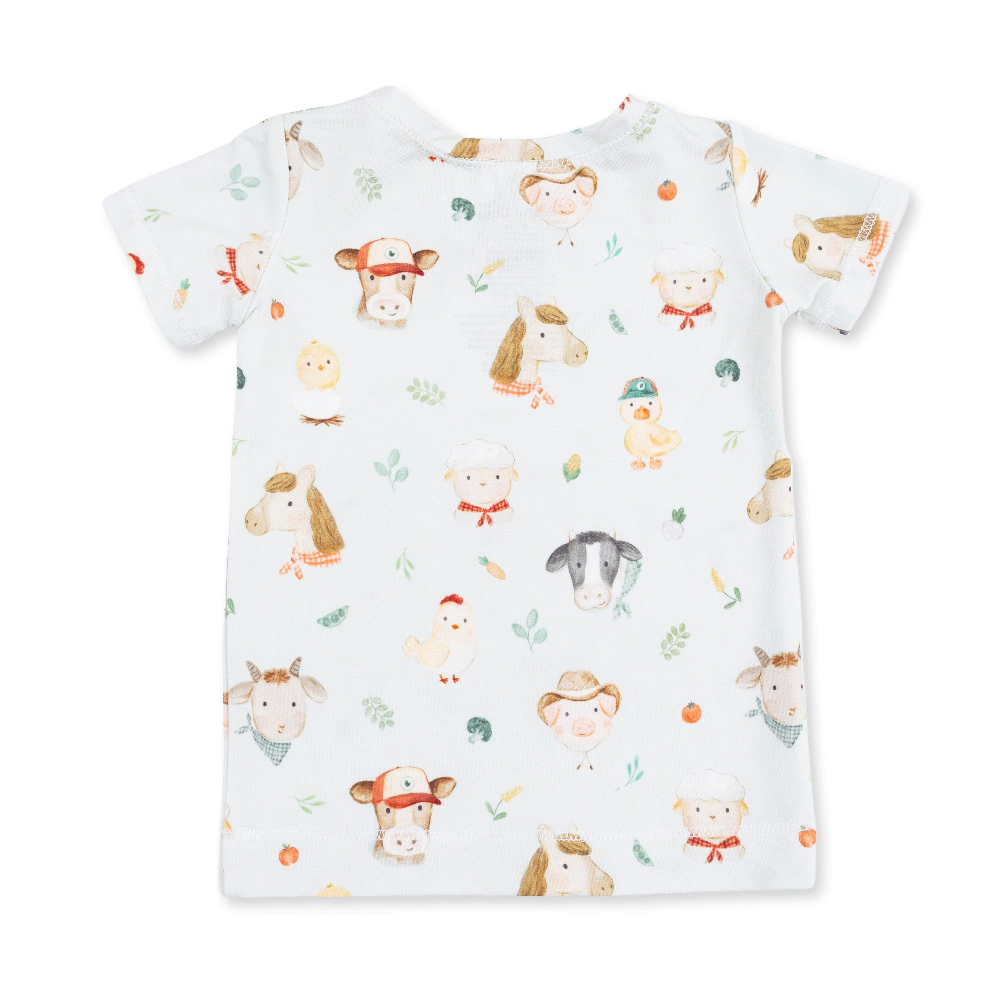 Baby Farm Faces - Short Sleeve Loungewear Set