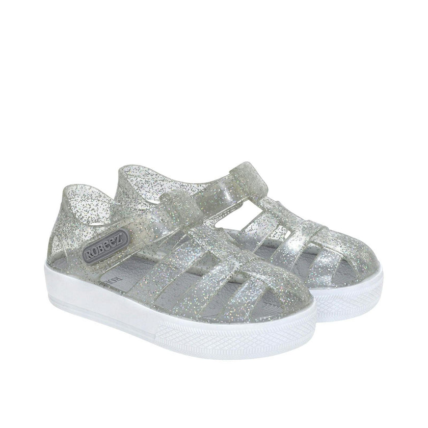 Elite Glitz Jelly Shoes in Silver