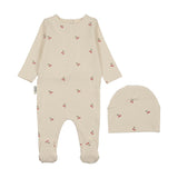 Cherry Rib Footie, Ivory