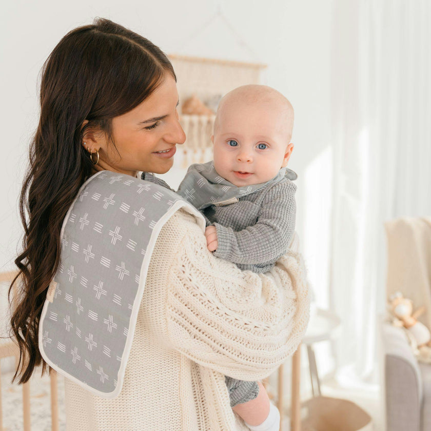Ezra Woodland Animal Cotton Burp Cloth (Set of 3)