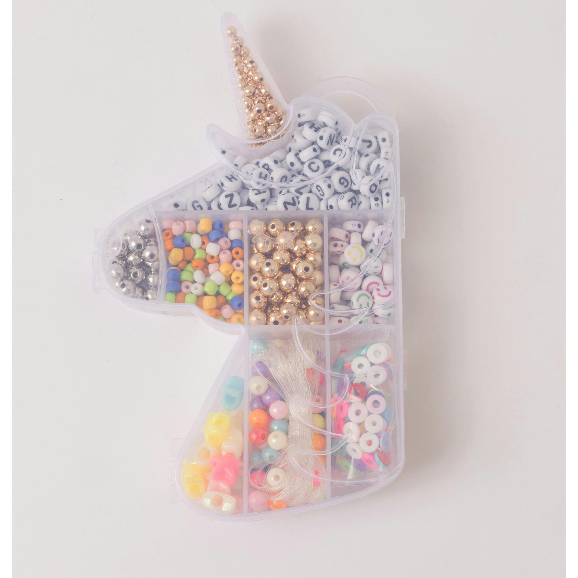 Mystical Classic Alphabet Letter Bead with Rainbow Beads Stretchy Bracelet DIY Box