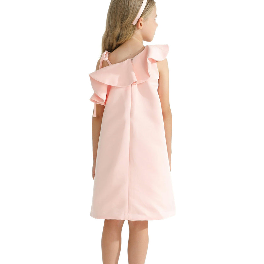 Pink Petulla Off Shoulder Ruffle Dress