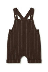 Striped Knit Short Overall
