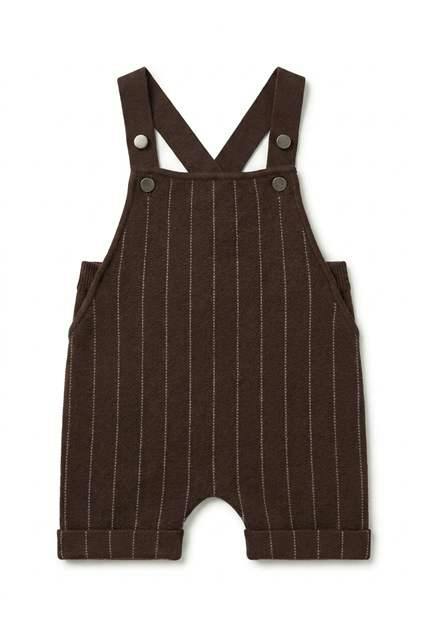 Striped Knit Short Overall