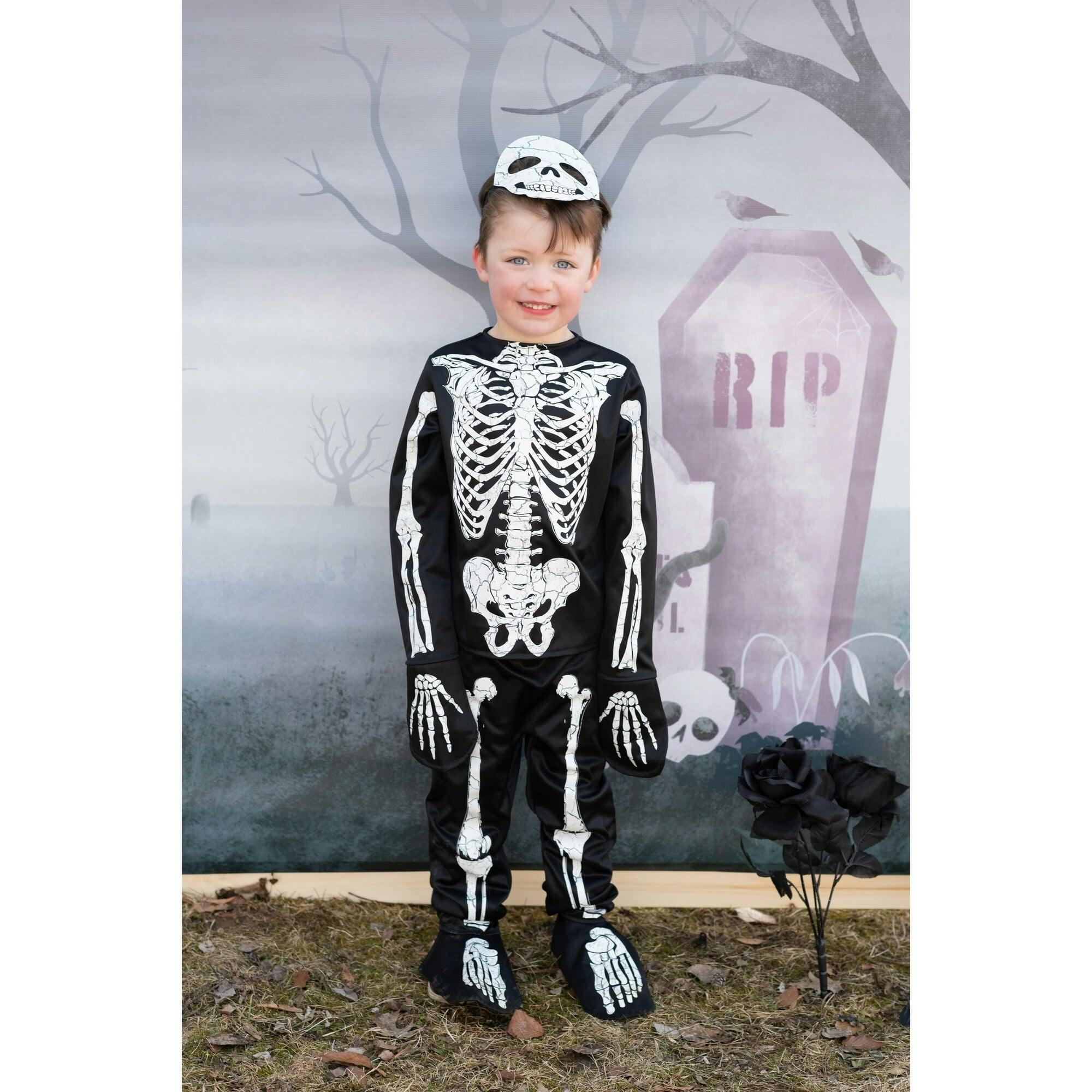 Glow in the Dark Skeleton Shirt, Pants & Mask