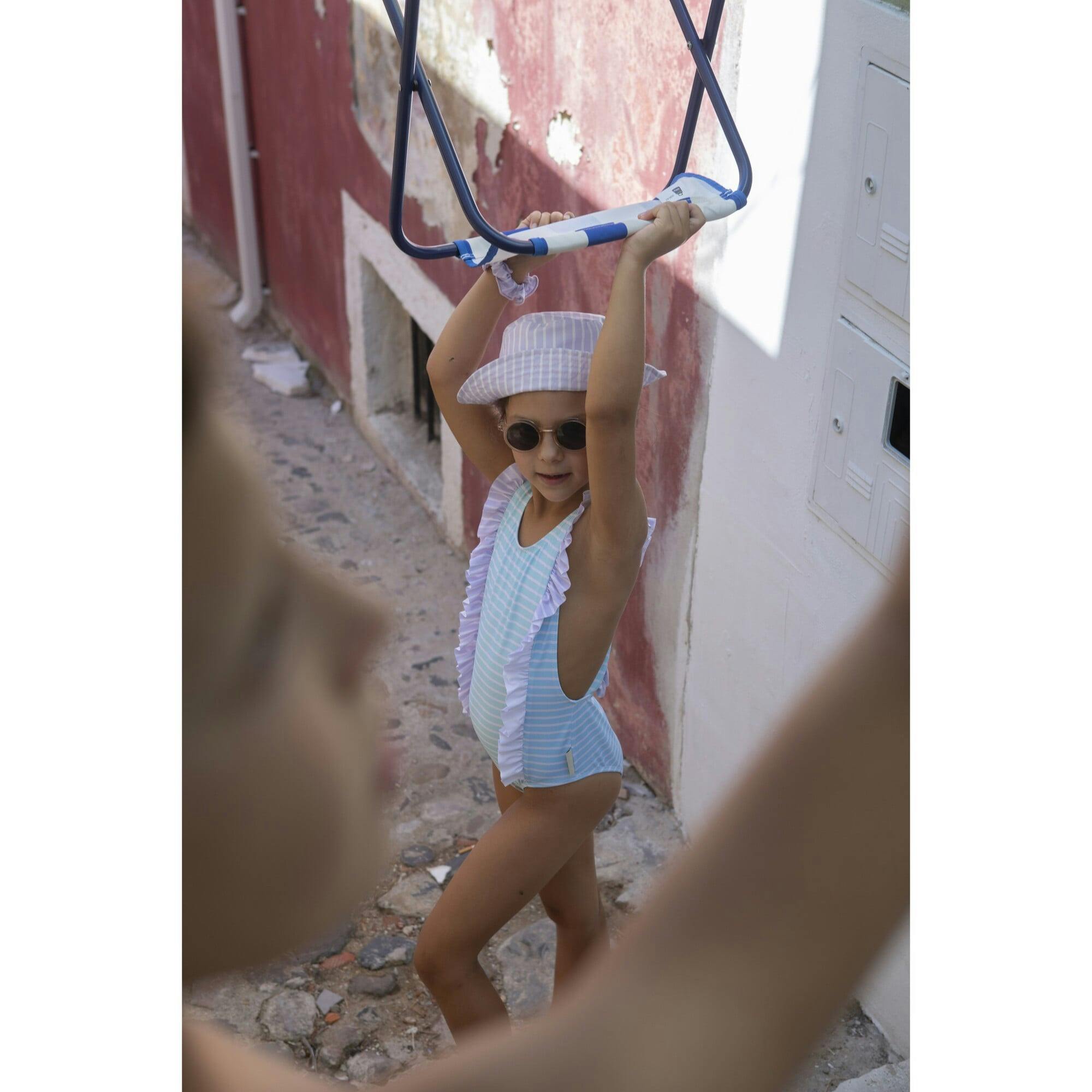 Pastel stripes swimsuit