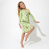 Farm Animals Bamboo Girls' Long Sleeve Dress