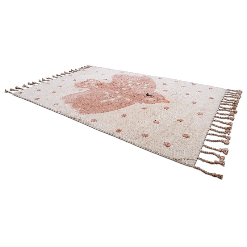 Hand-Woven Braided Tassel Rectangular Rug