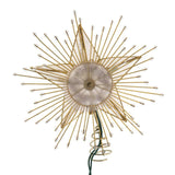 Kurt Adler 10-Inch 5-Point Capiz Star Treetop with Rays and Beads