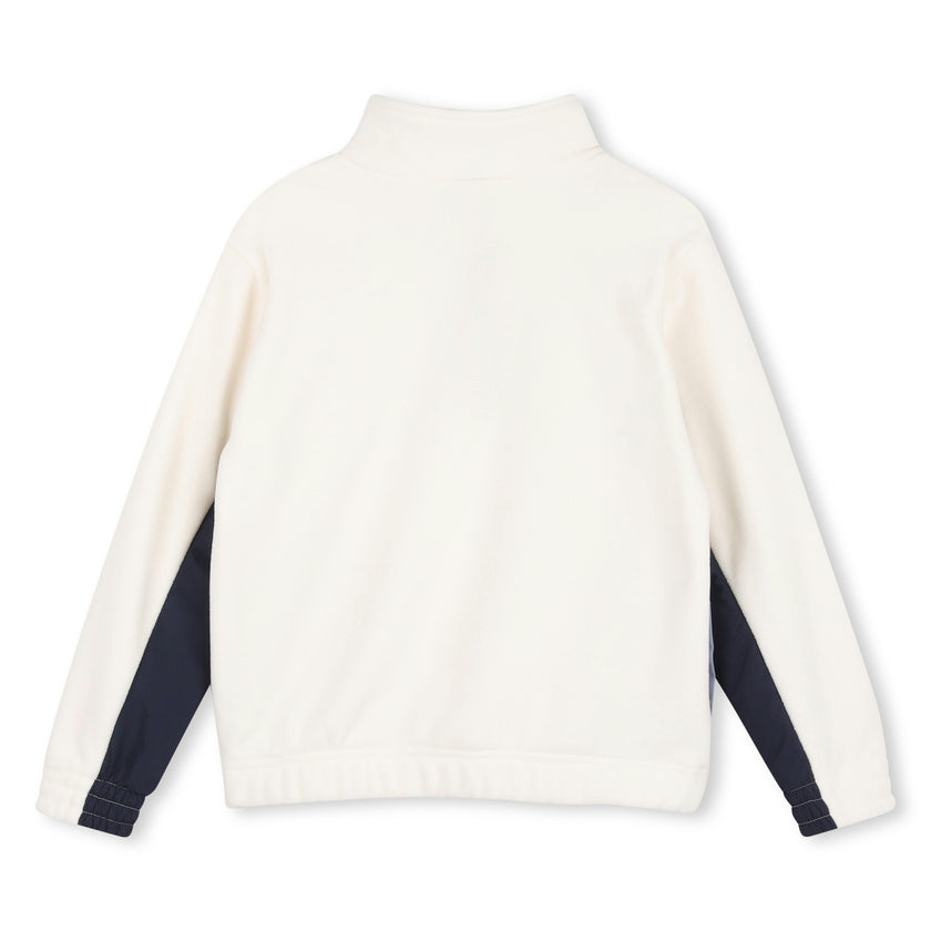 Ivory High-Neck Sweatshirt
