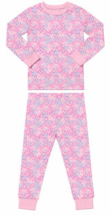Kids Pajamas - Pink Graffiti Hearts