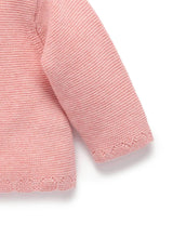 Crochet Collar Cardigan Blush Melange