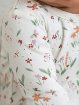 Peyton Zipper Sleeper - Butterfly / Fog + Mint