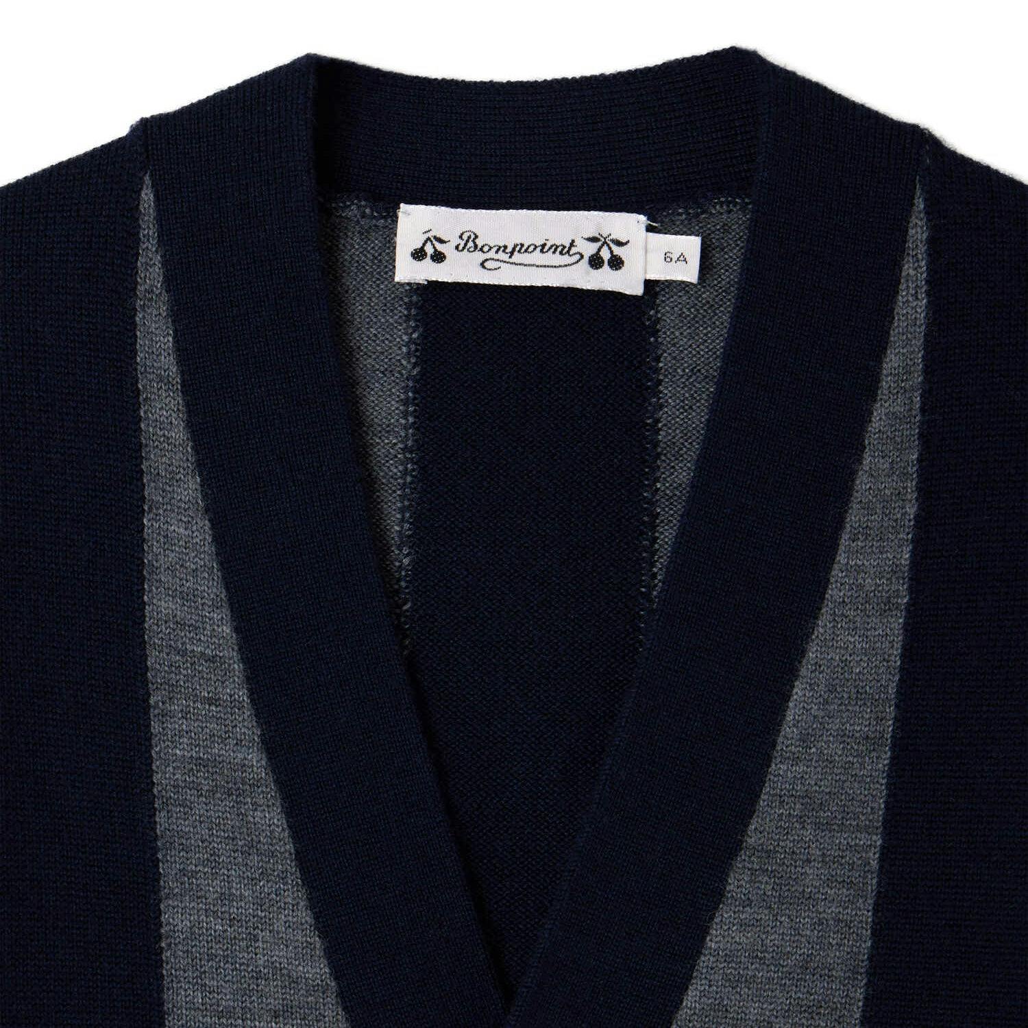 BONPOINT Mandel Cardigan - Navy Stripe