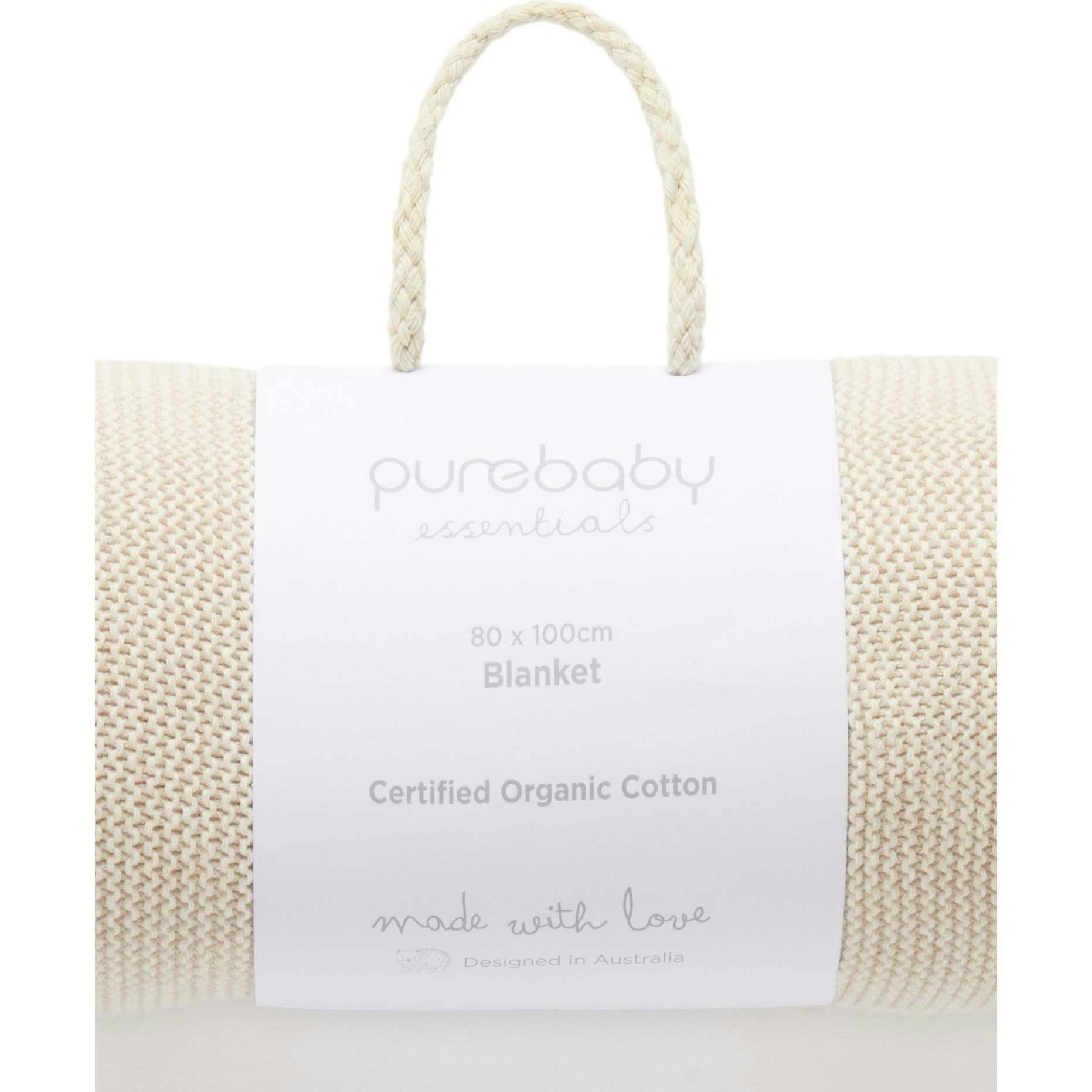 Textured Knit Blanket Wheat melange