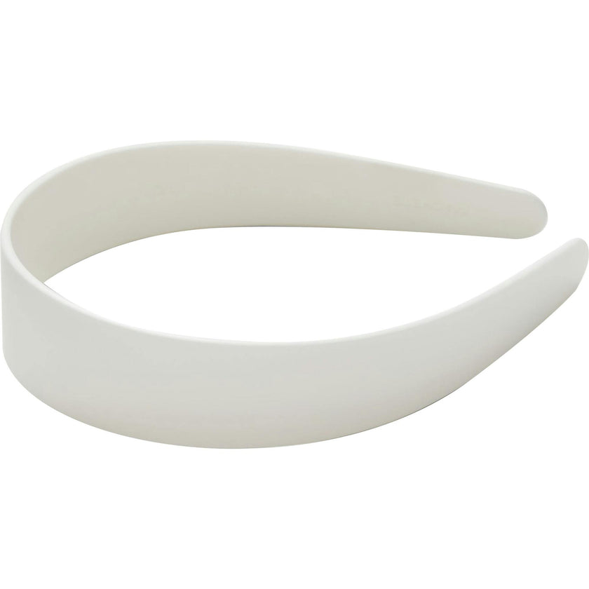 Wide Headband in White Matte