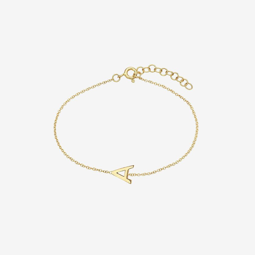 14k Gold Initial Bracelet
