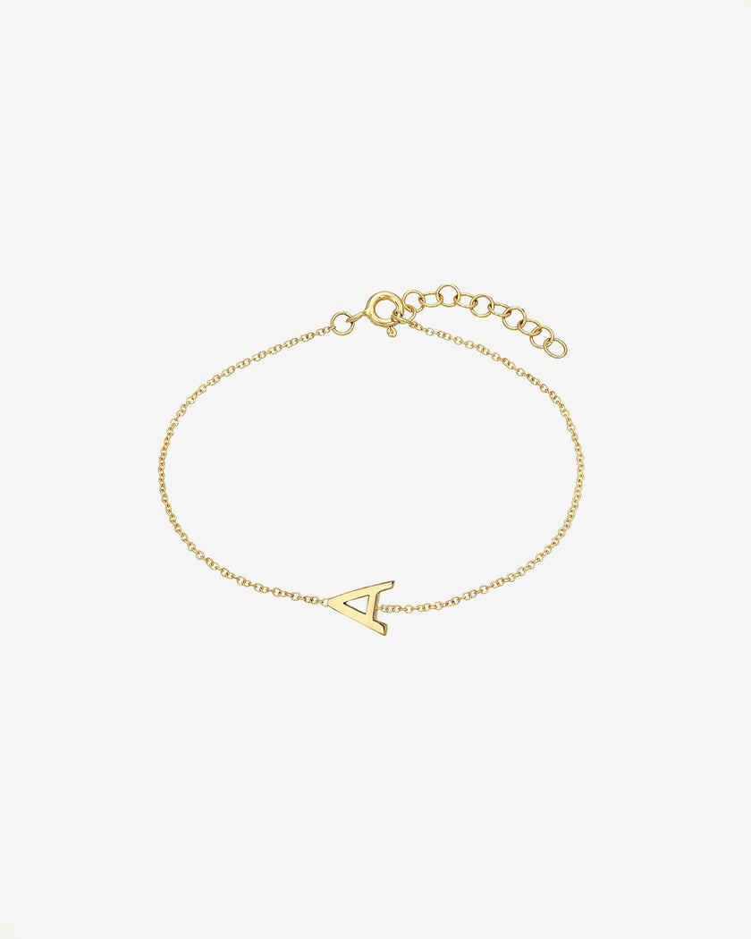 14k Gold Initial Bracelet