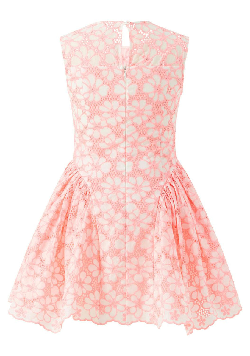 Holly Cotton Embroidered Mini Dress