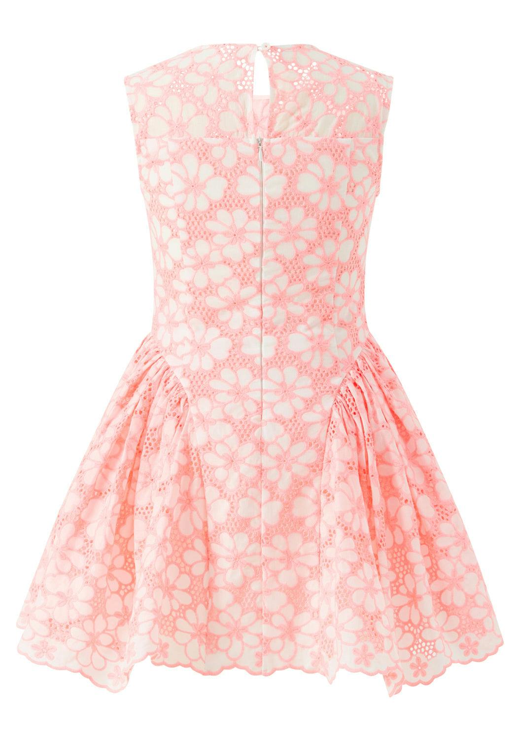 Holly Cotton Embroidered Mini Dress