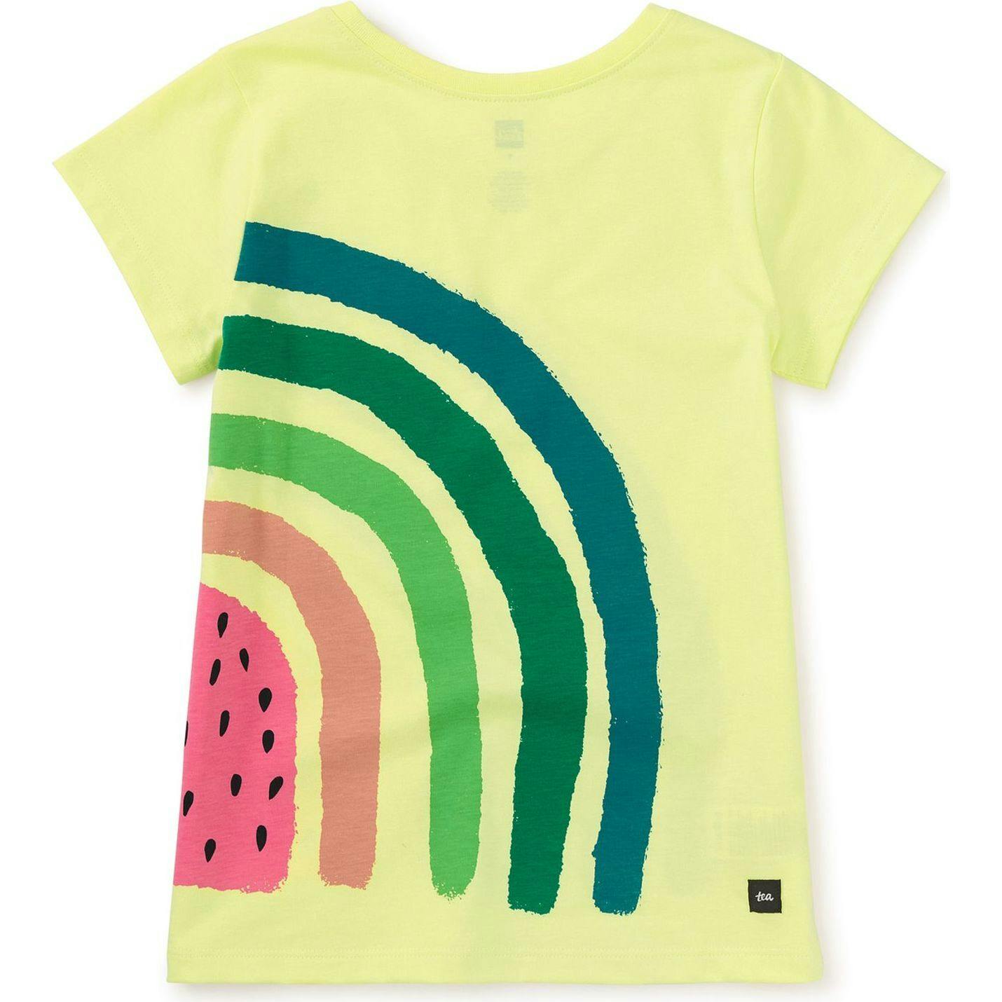 Rainbow Watermelon Double Sided Graphic Tee, Green