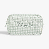 Toiletry Pouch - Green Gingham