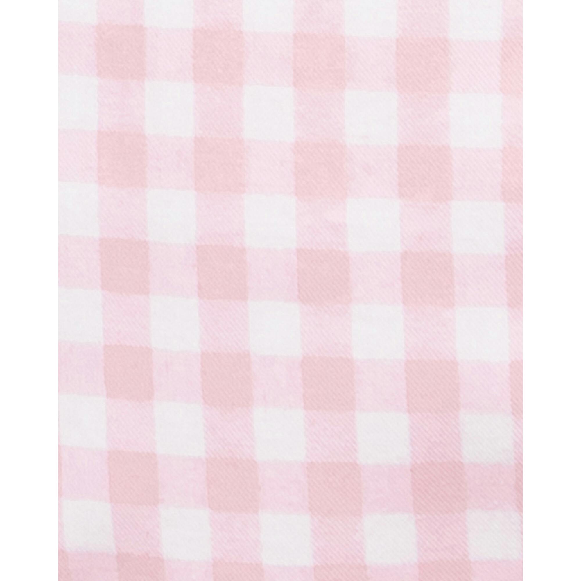 Women's Twill Pajama Short Set in Pink Gingham
